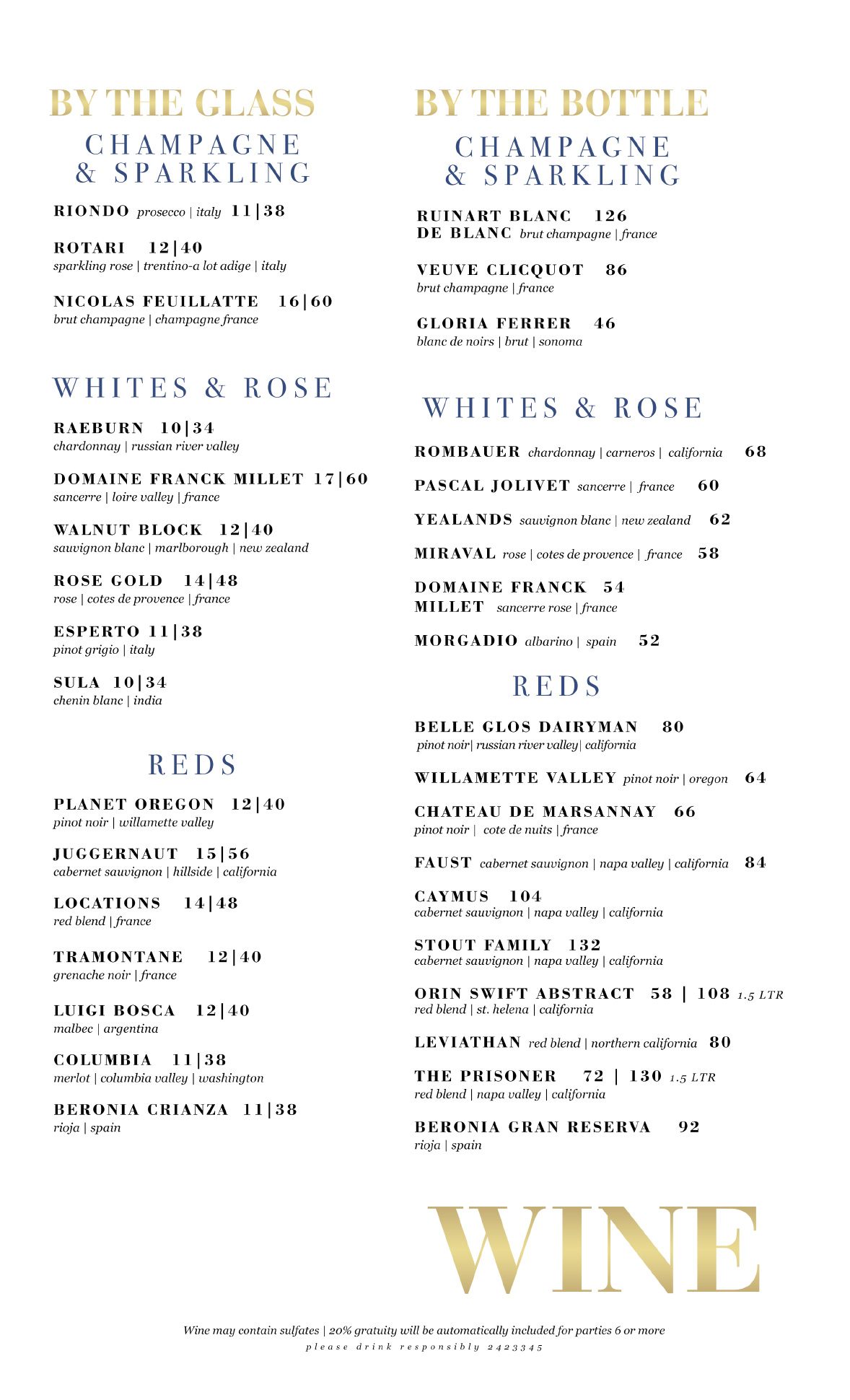 Menu Field and Tides Restaurant & Bar Houston Heights, Texas